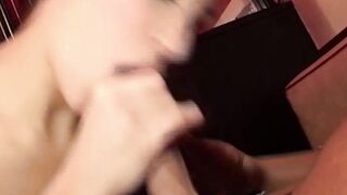 Bitch into fishnets gets unshaved snatch banged!