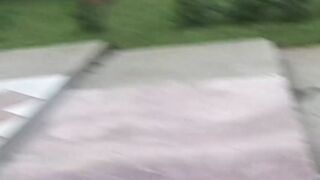 Nasty Hot sucking off dick at poolside