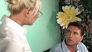 Trashy professor gets an anally lesson