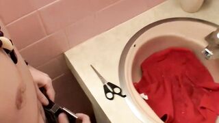 Straight guy Samuel Phatom works his cock and lets the cream pump out his dick