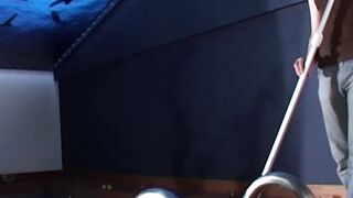 EU college girl getting throat fuck