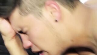 Ass pounding and passionate cock sucking by twink buddies Chris Jett and Skyler Walke