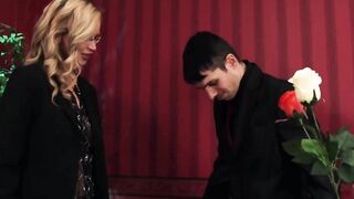 Blonde mom blowing dick