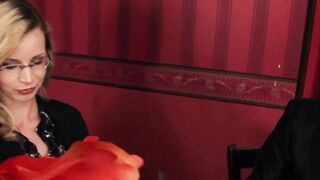 Blonde mom blowing dick