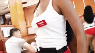 My BBC is throbbing from naughty girls Elana Bunnz and Eden West