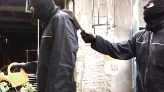 Goddess cougar gagging on a penis into bondage clip