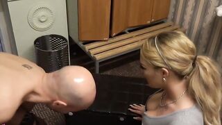 Blonde Fitness Thot Fucks Personal Coach