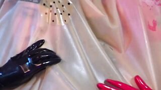 Slaves into latex gets punished