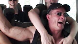 Chicks gets banged into the van