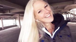 Outdoors parking lot sex with blonde Web Cam-Angel