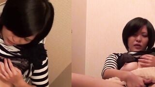 Hidden cam video of Japanese vixen fingering herself