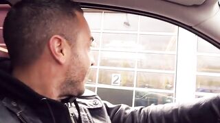 Vehicle sex seen with slender blonde Tania Swank