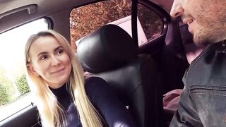 Vehicle sex seen with slender blonde Tania Swank