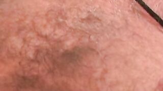 Mature blond amateur masturbates small cock solo and cums