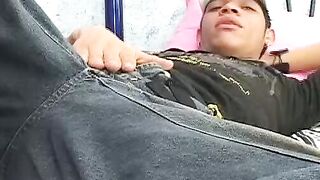 Claudio strips naked and shows his uncut twink latin dick