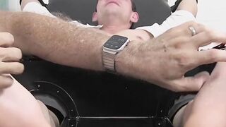 Feet fetish gay lover restrains jock and tickle tortures him