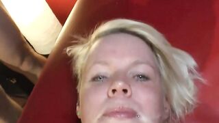 Cummed sex group sex AO with short-haired Miss S.