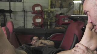 Hunk Manuel Skye sucks his buddies toes and licks his feet