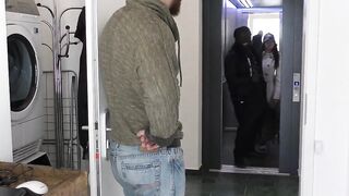 Facial creampie from 2 guys for young whore