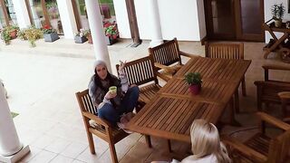 Craftsman seduced by blonde Aby Action