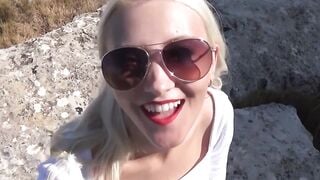 German tourist shoots porn into Spain pov sex