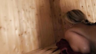 Sauna fucking with nude blonde mom Julia-Pink