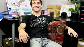 Kevin Grover wanking his dick before busting a nut in a solo