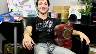 Kevin Grover wanking his dick before busting a nut in a solo