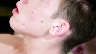 Six cute twinks sucking and fucking bareback