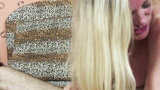 Willing blonde MILF seduced by young dude