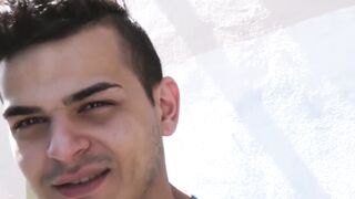 Straight Latino man is barebacked in POV and cums hard