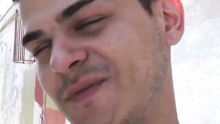 Straight Latino man is barebacked in POV and cums hard