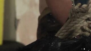 Mature master Sebastian Kane gives bound slave a handjob