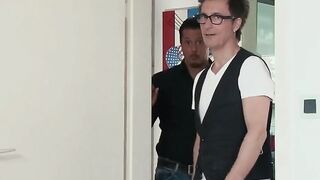 Ass hole screwed by 2 guys inside an FMM 3 way
