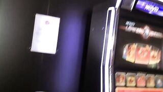 Blowjobs for everyone inside a outdoor arcade