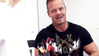 Woman doctor fucks sex pill tester inside doctors office
