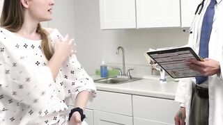 Cute brunette Everly Haze got a crush on her doctor so she seduces him into wild fuck