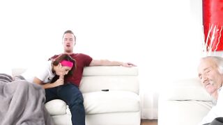 StrokingFamily.com - Family movie night turned into a wild fuck fest