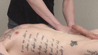 Baily Wylde giving Andrew Delta the best cock massage he could ever wish for