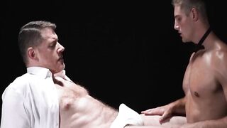 Sweaty cock riding session by horny Clayton Foster and dominant stud Legrand Wolf
