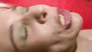 Dildosex casting with blonde old bimbo