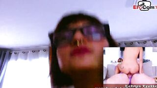 Real Amateur Sex Casting with schoolgirl 18 with glasses point of view first time and she like it