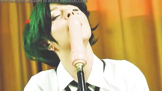 MY VULGAR ACADEMIA: Deku turned inside a Devil chick and wants to nailed as Hell - Cosplay Spooky Boogie HD