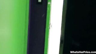 Blonde earns cash on penis during lunch break