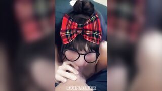 Aluna adolescente estava de recuperação no colégio e teve que mamar o teacher depois da aula, será que ela vai passar na prova?... Quando voltou pra casa ainda deu a bucetinha para o urso encher de gala!