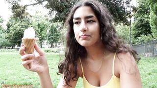 Amateur Arabic Bombshell Luna Silver splattered into semen!