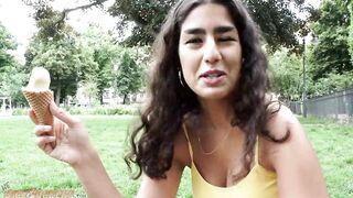 Amateur Arabic Bombshell Luna Silver splattered into semen!