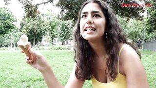 Amateur Arabic Bombshell Luna Silver splattered into semen!