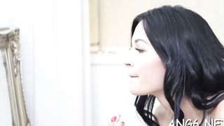 Stupefying dark haired honey Albina C gets boned sideways