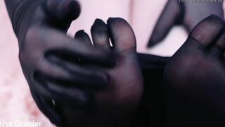 5 fingering stockings nylon feet bdsm